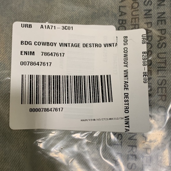 Urban Outfitters BDG High-Waisted Cowboy Jean Vintage Distressed size 26 NWT - Picture 7 of 10